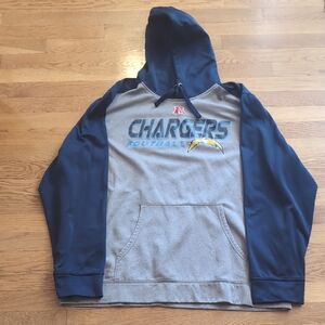 NFL Chargers Blue and Gray Hoodie